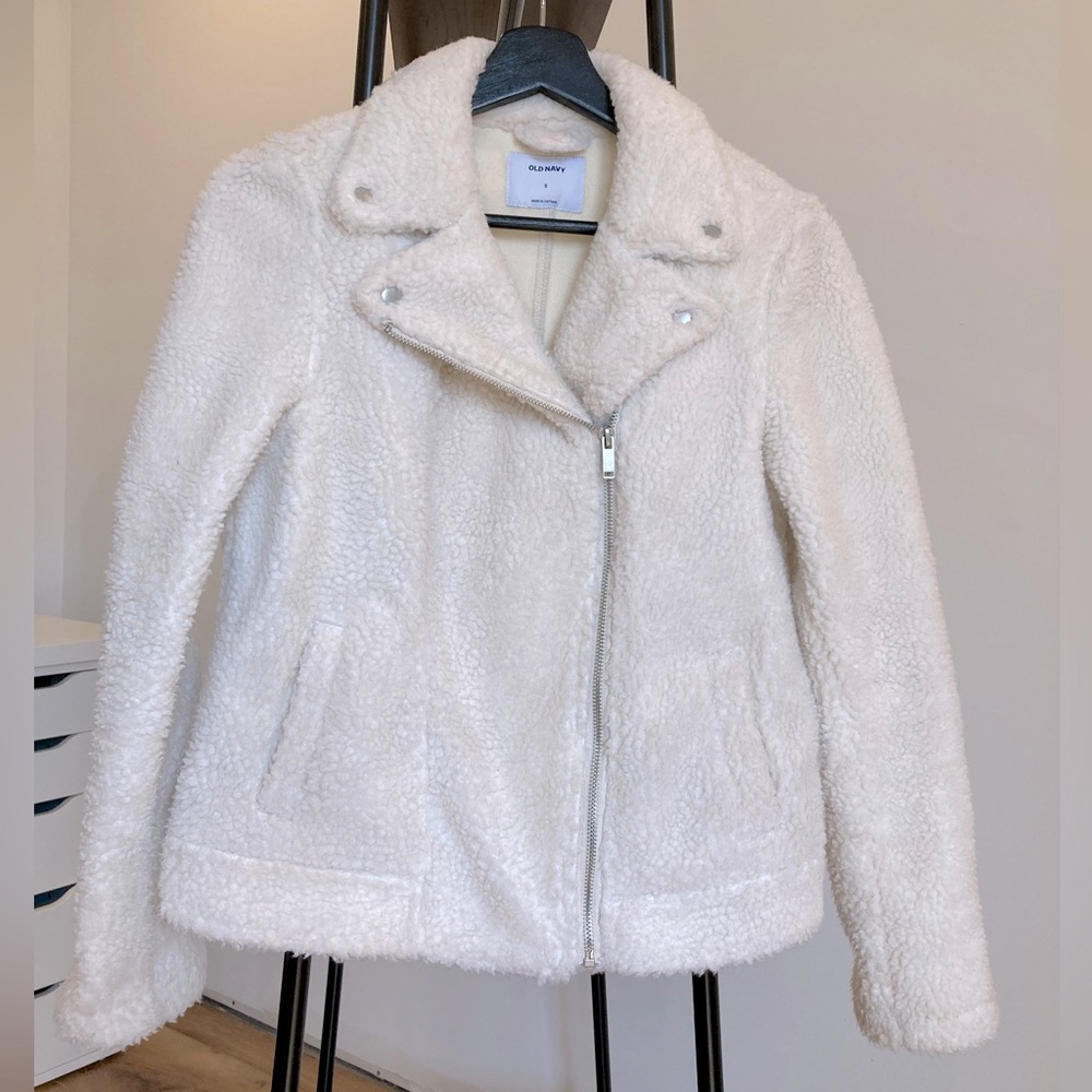 Old Navy Sherpa Moto Jacket Women’s S